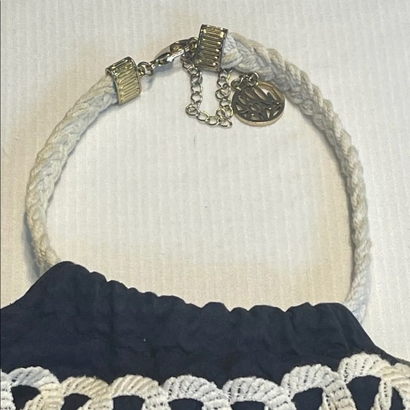 Lilly Pulitzer Cambrey in True Navy Rope Me Halter Dress Sz 00. - Picture 6 of 9